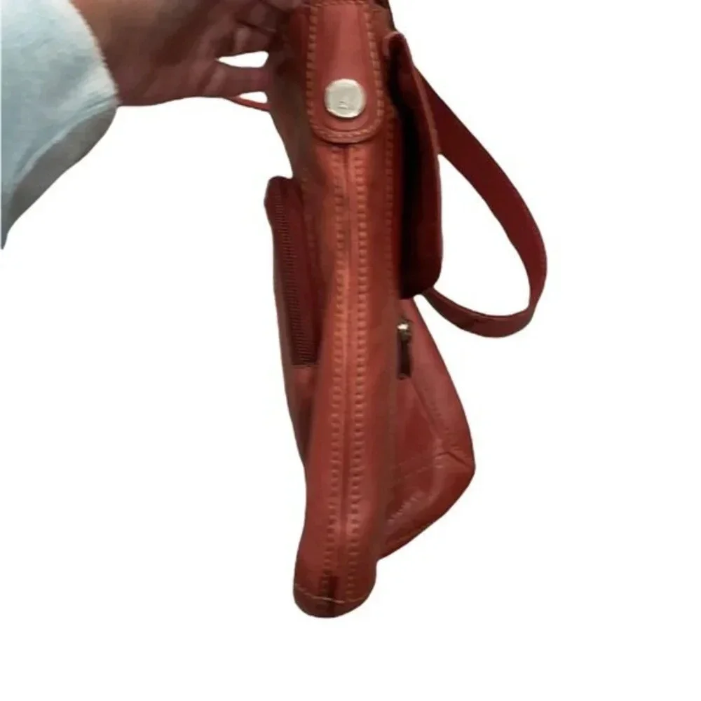 Fossil red leather crossbody bag